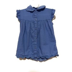 Penny M short sleeve knit top. Blue. Size 24mo.